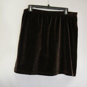 J Jill chocolate brown velvet mini  XLP
